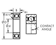 AST 71936C angular contact ball bearings