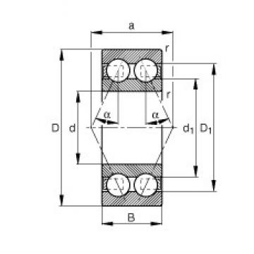 65 mm x 120 mm x 38,1 mm  FAG 3213-BD angular contact ball bearings