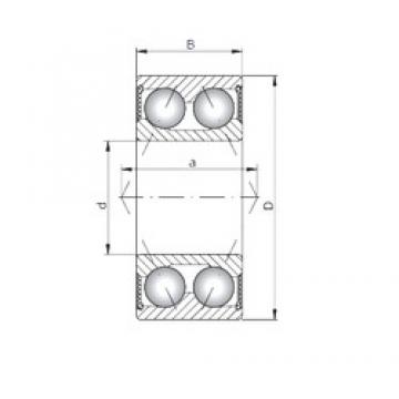 ISO 3213-2RS angular contact ball bearings