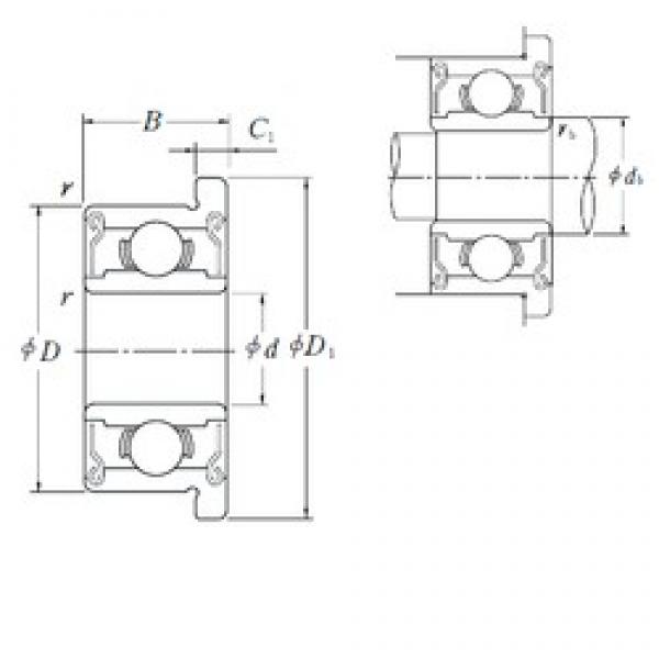 5 mm x 19 mm x 6 mm  ISO F635-2RS deep groove ball bearings #1 image